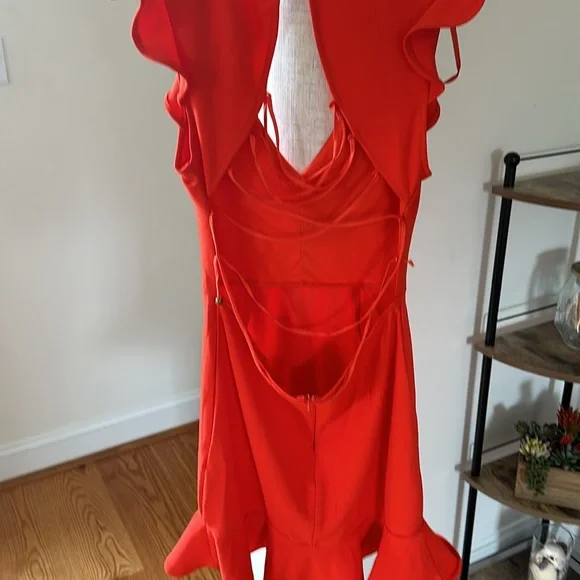 Hello Molly Red Ruffle Dress - Picture 3 of 3